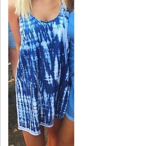 Lizard thicker blue patterned dress